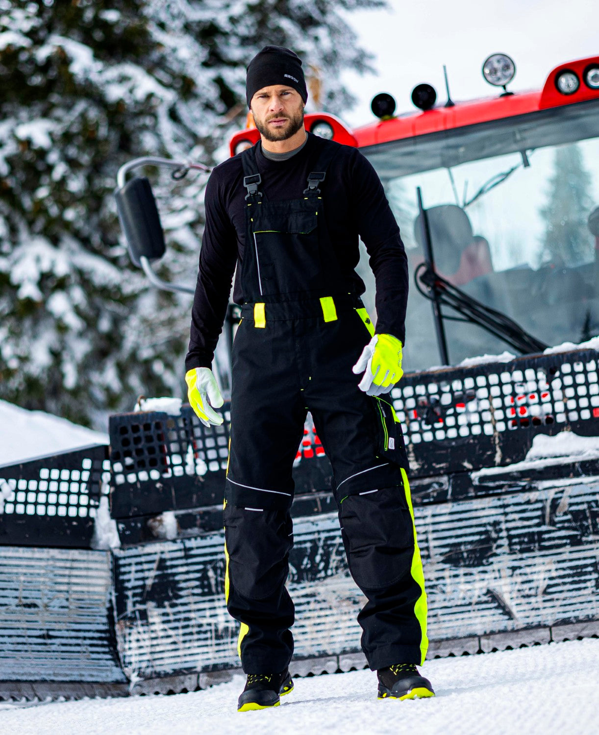 ARDON®NEON ziemas puskombinezons melns H6472