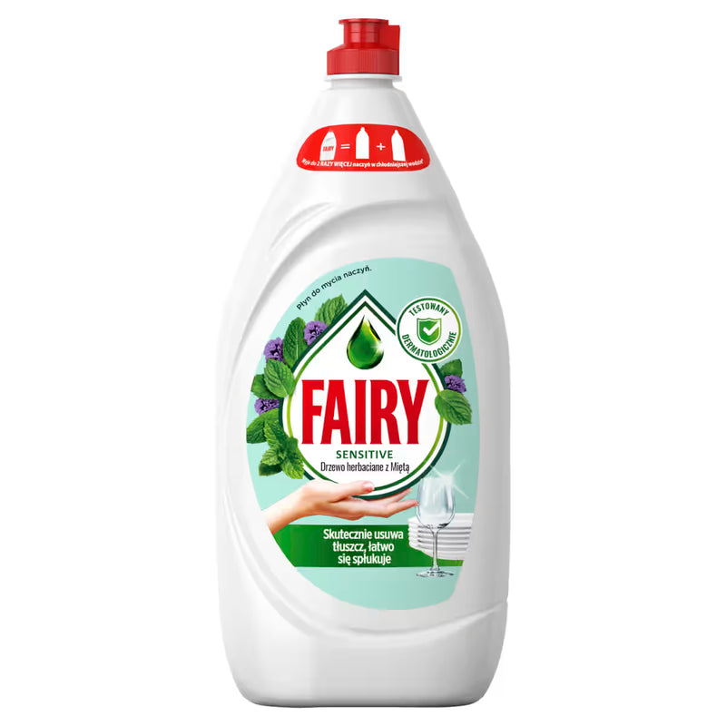 FAIRY Sensitive Teatree&Mint šķidrais trauku mazgāšanas līdzeklis, 450ml