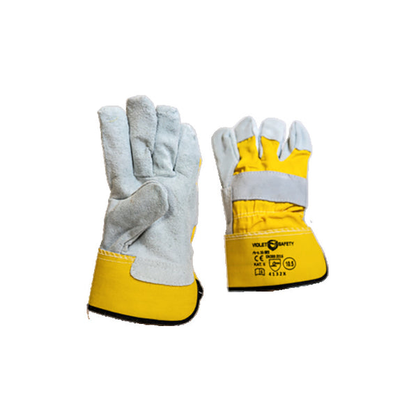 Biezas zamšādas un tekstila kombinētie cimdi.