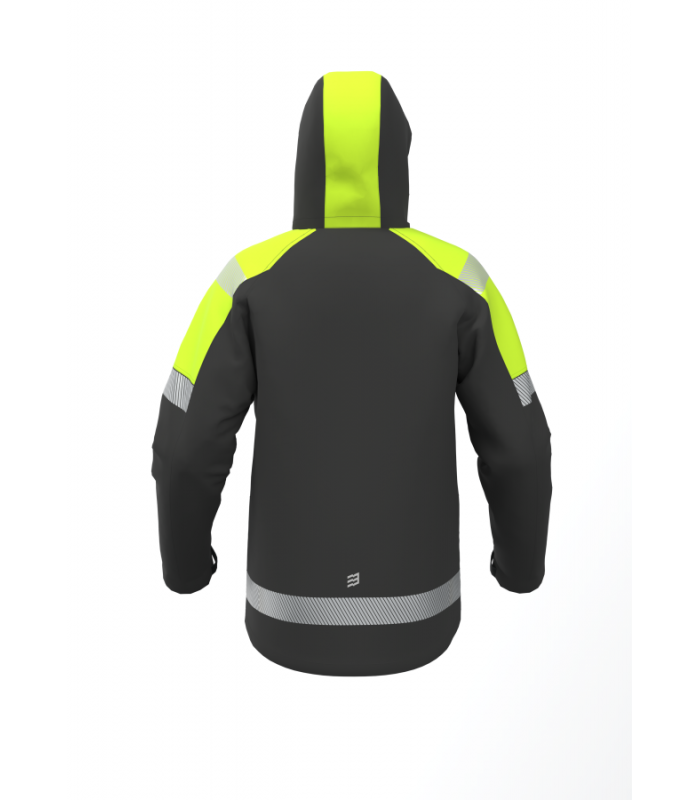 Ziemas softshell jaka ATLANTA Pelēka/Dzeltena