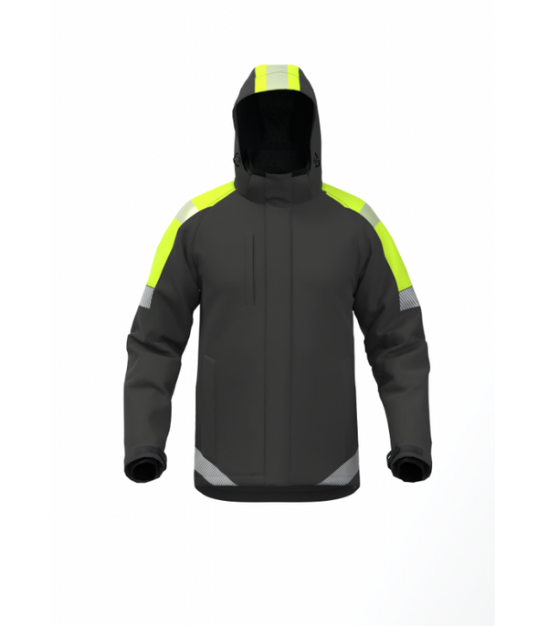 Ziemas softshell jaka ATLANTA Pelēka/Dzeltena