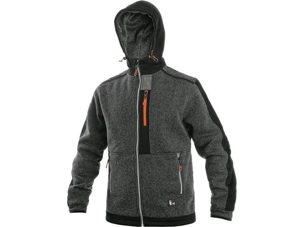 Bieza adījuma jaka ar kapuci