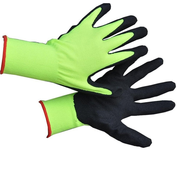 Neilona cimdi aplieti ar nitrila mikroputu pārklājumu