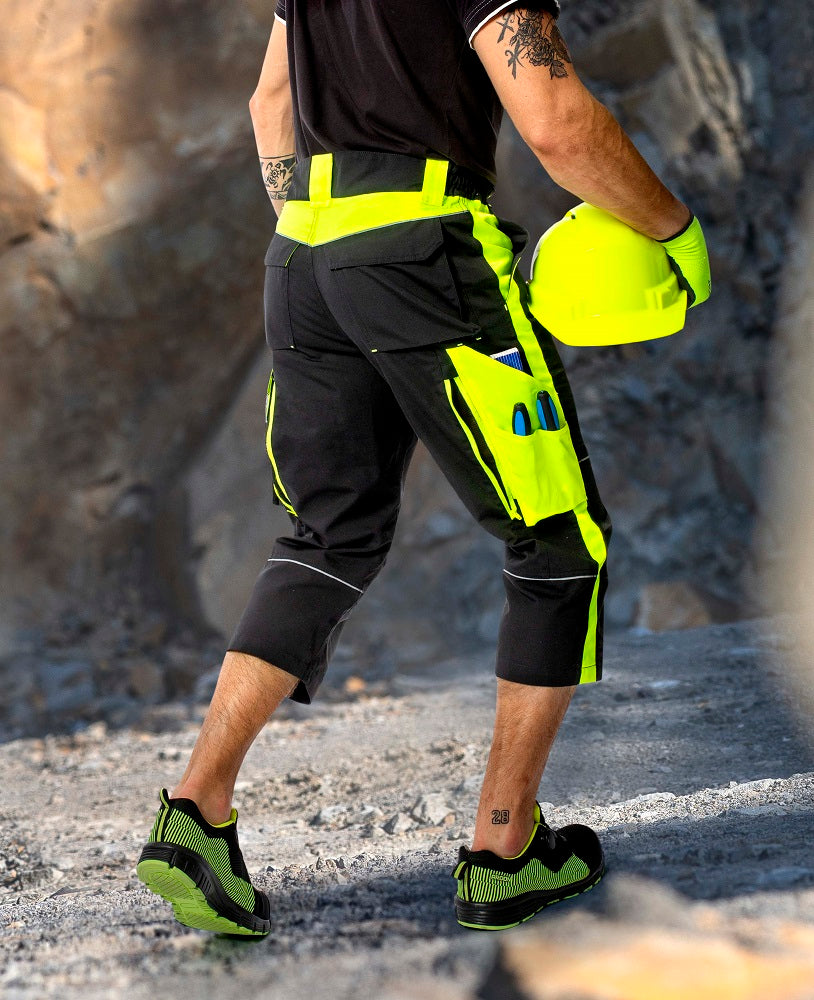 ARDON®NEON 3/4 darba šorti, melni un dzelteni H6520