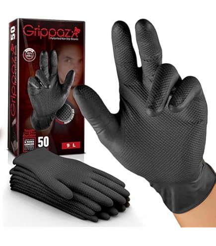 Grippaz 246 vienreizējās lietošanas cimdi melnā krāsā