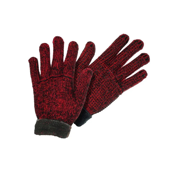 Silti kokvilnas cimdi ar PVC vienpusēju  punktējumu.