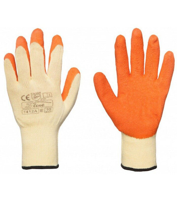 Bieza adījuma cimdi ar izturīgu lateksa pārklājumu