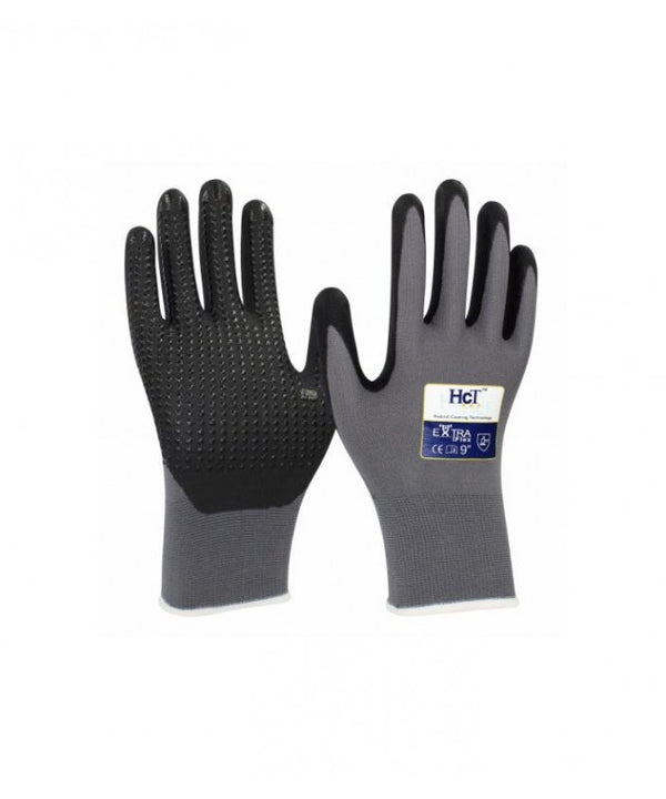 Neilona cimdi aplieti ar nitrila mikroputu pārklājumu